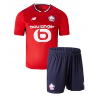 Echipament fotbal Lille OSC Tricou Acasa 2024-25 pentru copii maneca scurta (+ Pantaloni scurti)